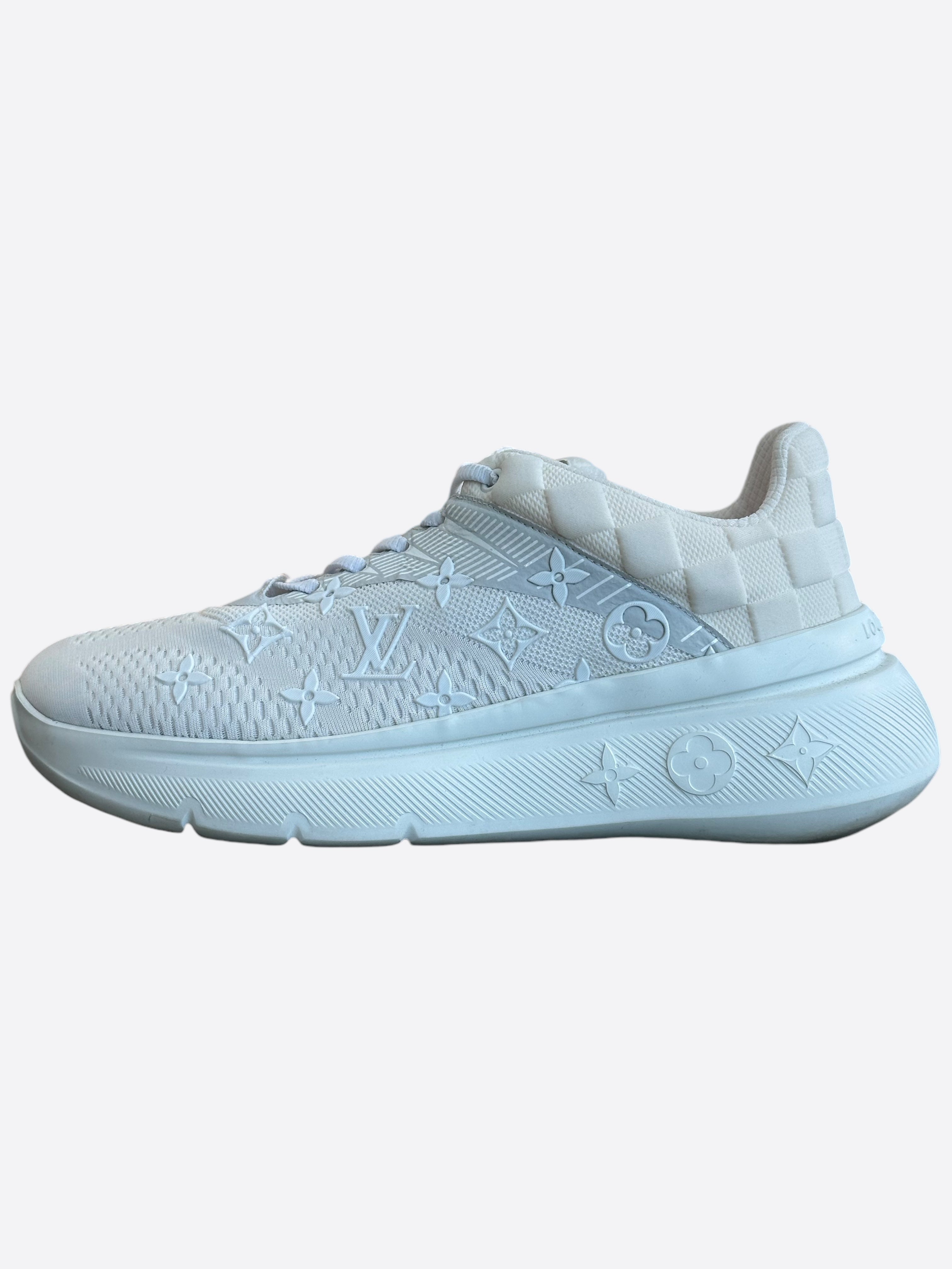 Louis Vuitton White Monogram Show Up Sneaker – Savonches