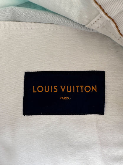 Louis Vuitton White & Turquoise LV Spray Denim Jacket