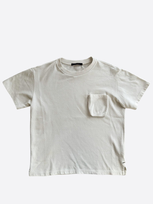 Louis Vuitton White Monogram Pocket Tee