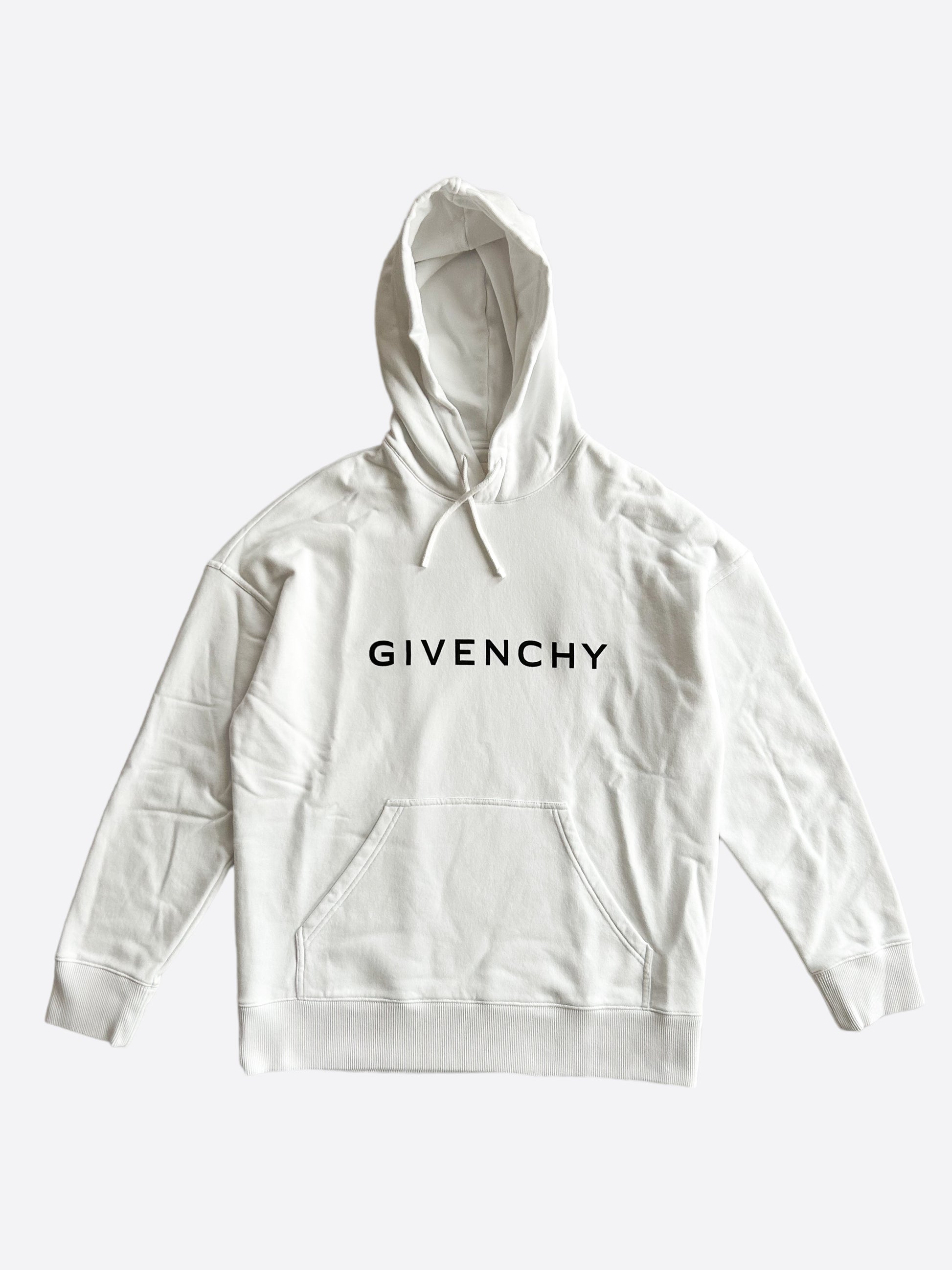 Givenchy Blue Distressed Logo Hoodie for Men