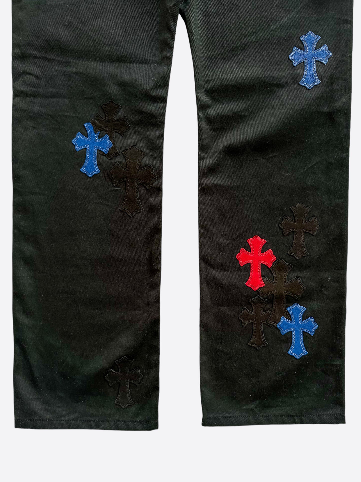 Chrome Hearts Dark Navy Multicolor Cross Patch Chino Pants