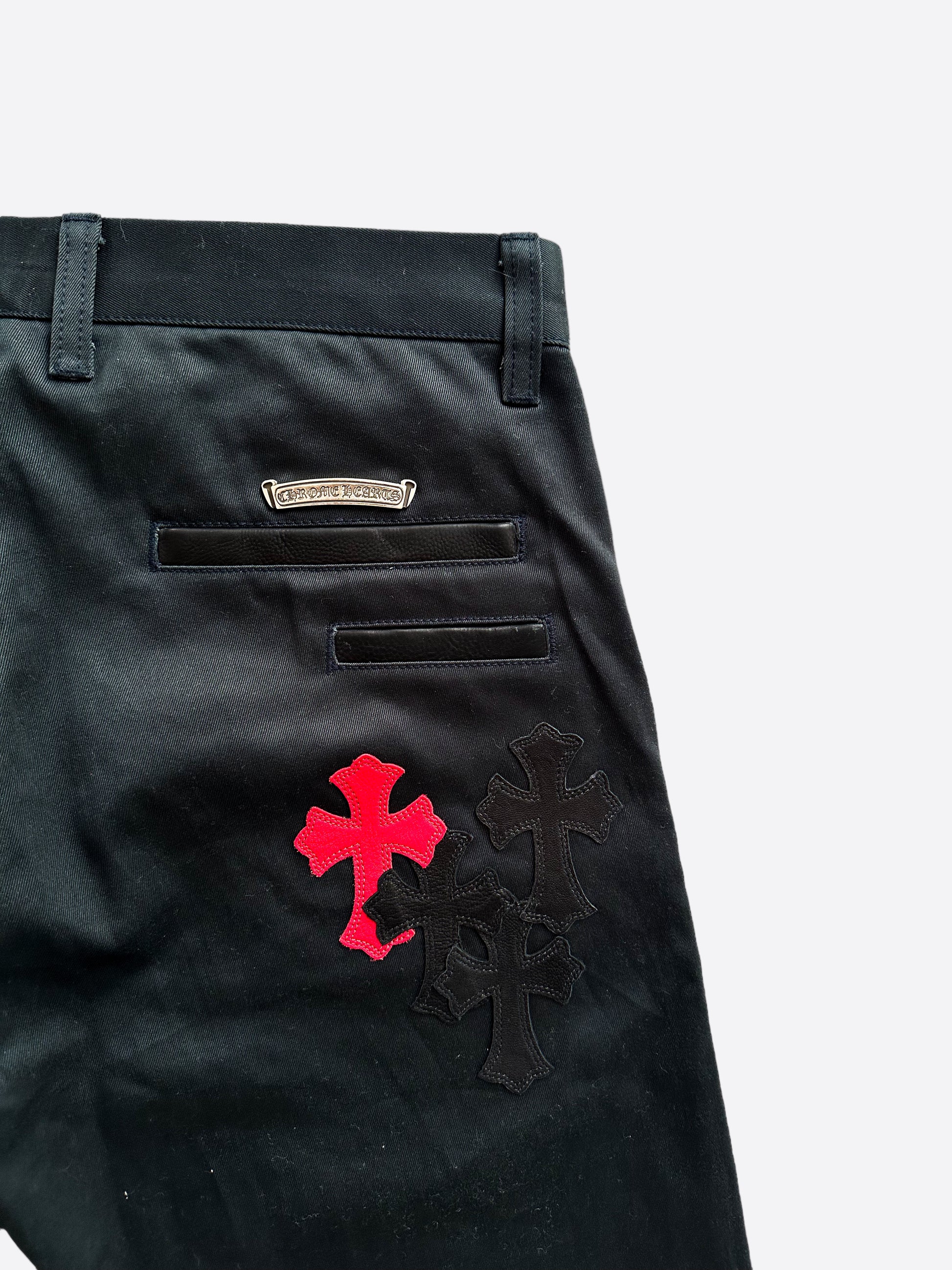 Chrome Hearts Dark Navy Multicolor Cross Patch Chino Pants