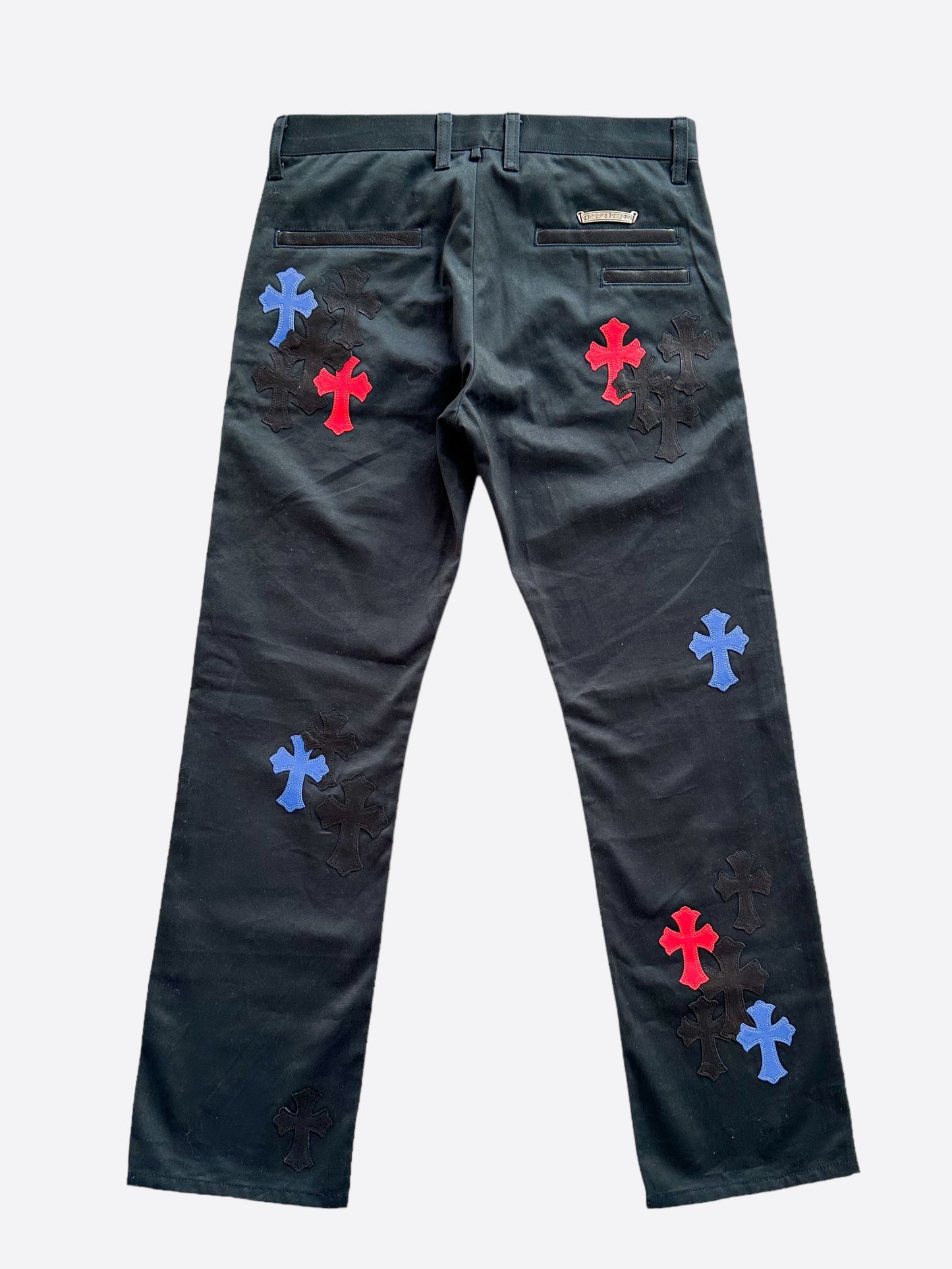 Chrome Hearts Dark Navy Multicolor Cross Patch Chino Pants