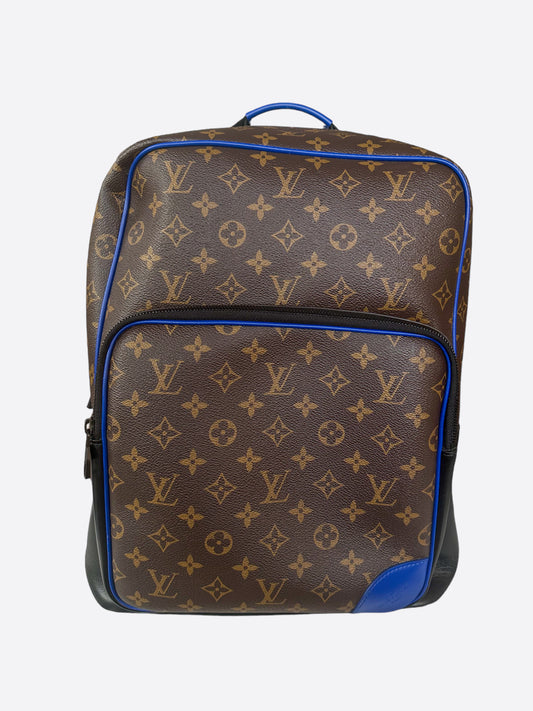 Louis Vuitton Brown & Blue Monogram Dean Backpack