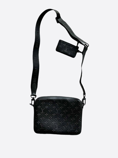 Louis Vuitton Black Shadow Monogram Duo Messenger