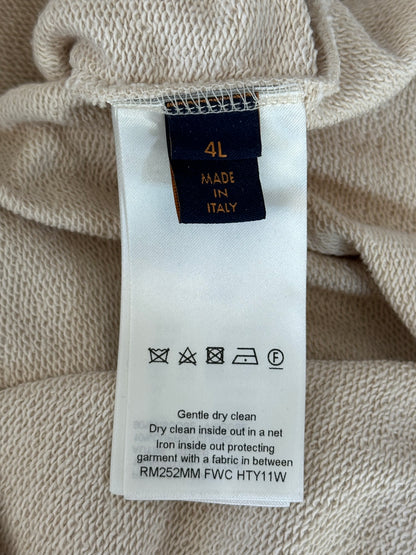 Louis Vuitton Beige & White Articles De Voyage Quarter Zip Sweater