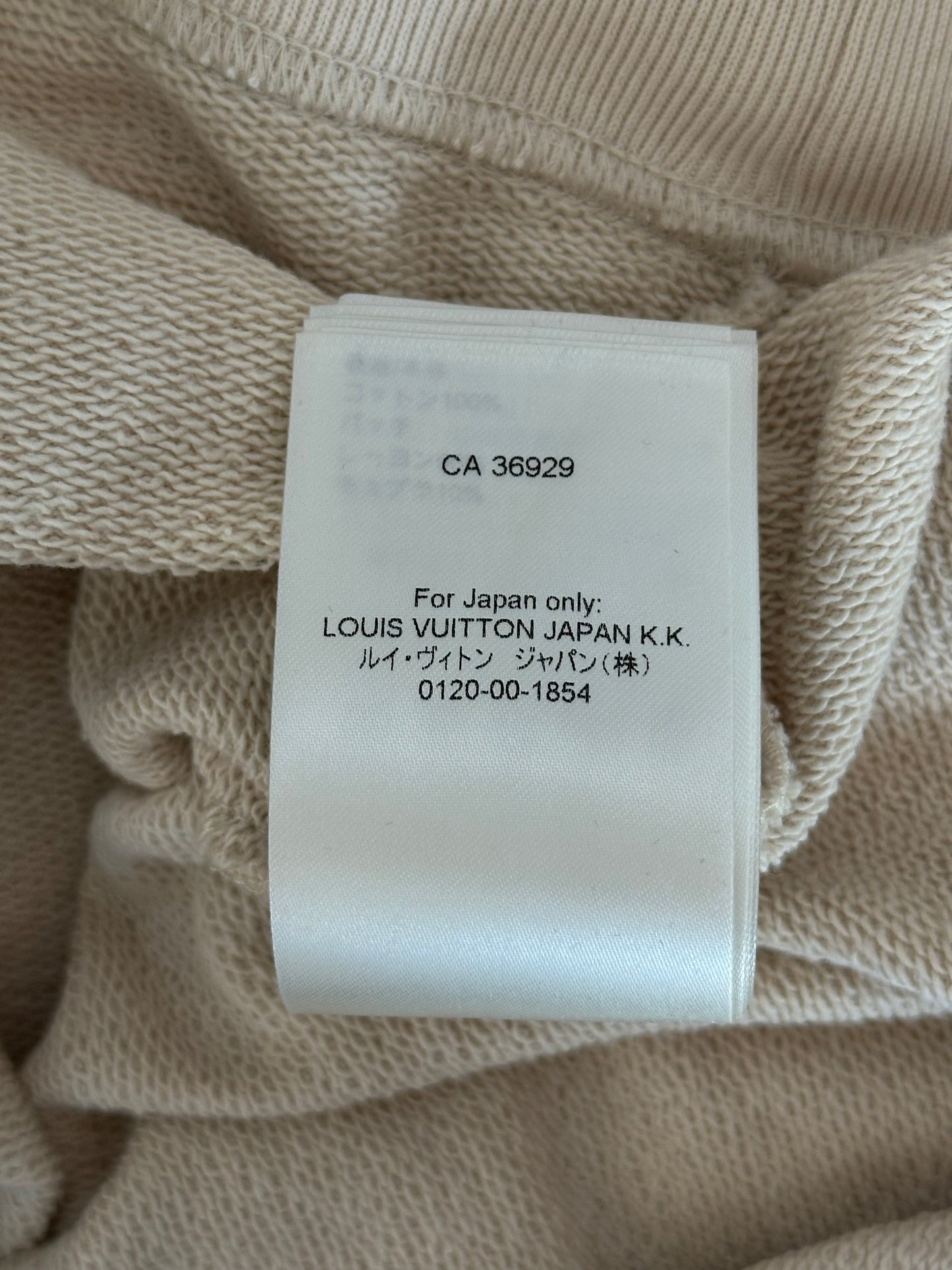 Louis Vuitton Beige & White Articles De Voyage Quarter Zip Sweater