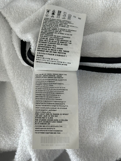 Prada White & Black Towel Logo Zip Up Hoodie