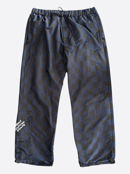 Louis Vuitton Black & Blue Damier Track Pants