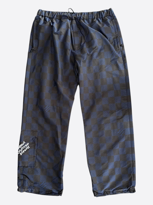 Louis Vuitton Black & Blue Damier Track Pants