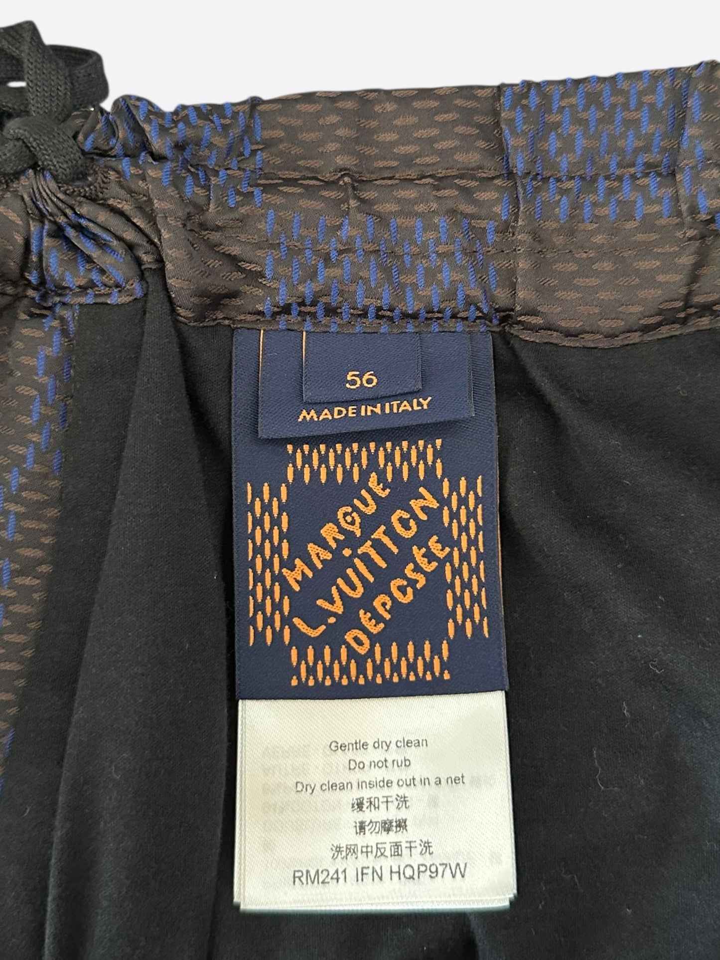 Louis Vuitton Black & Blue Damier Track Pants