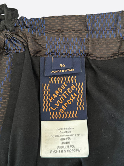 Louis Vuitton Black & Blue Damier Track Pants
