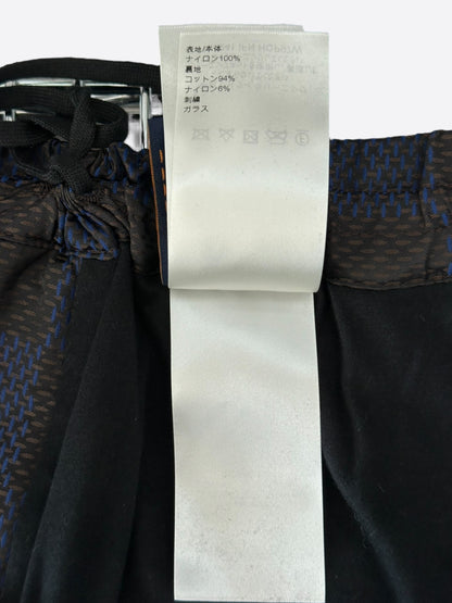 Louis Vuitton Black & Blue Damier Track Pants