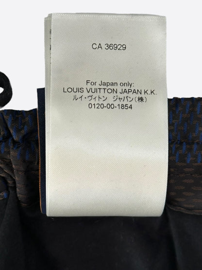 Louis Vuitton Black & Blue Damier Track Pants