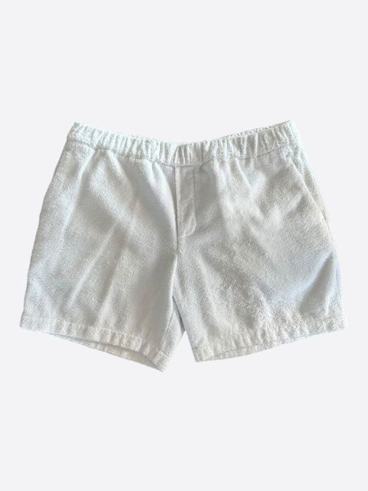 Prada White & Black Logo Towel Shorts