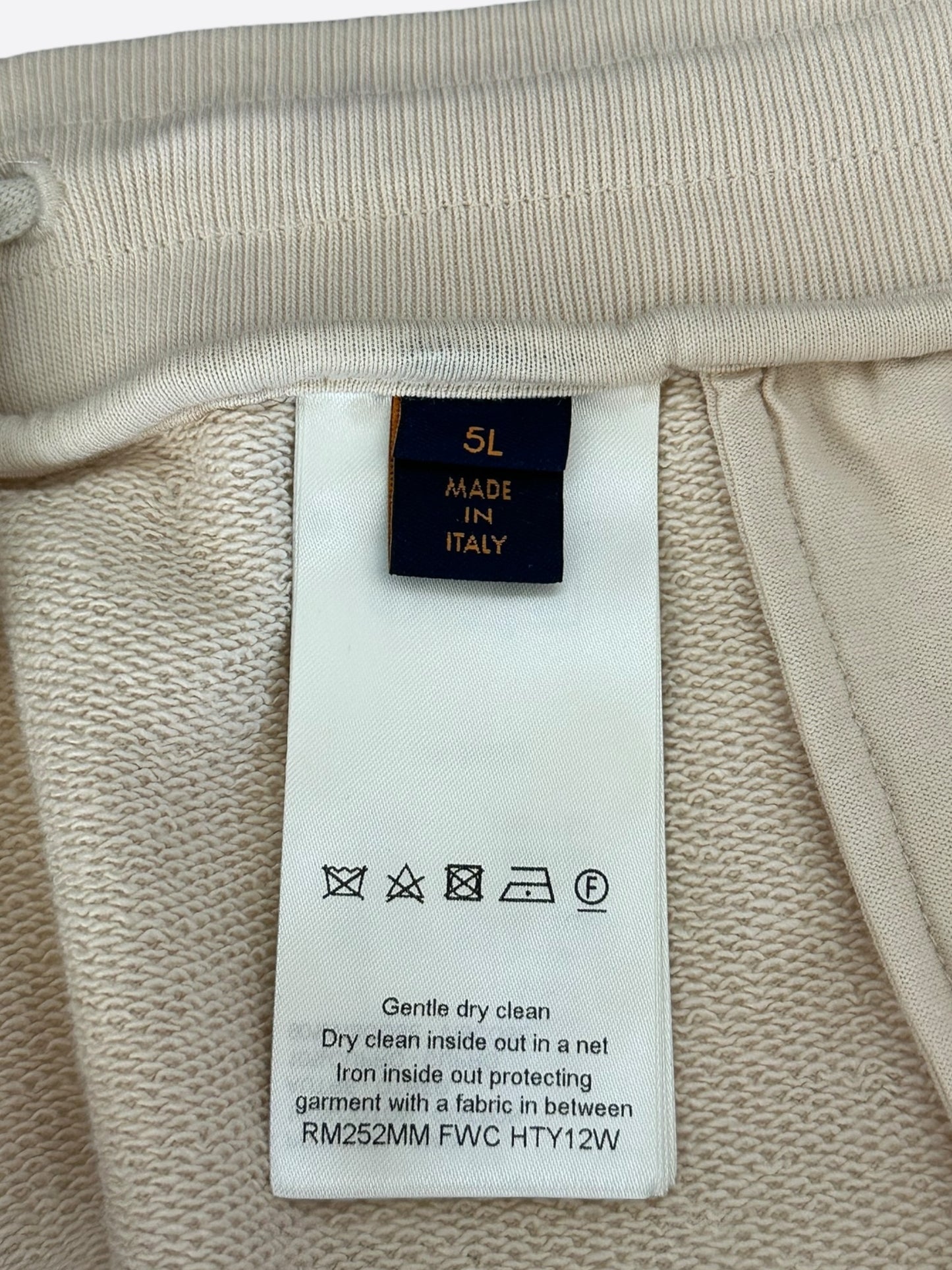 Louis Vuitton Beige & White Logo Shorts
