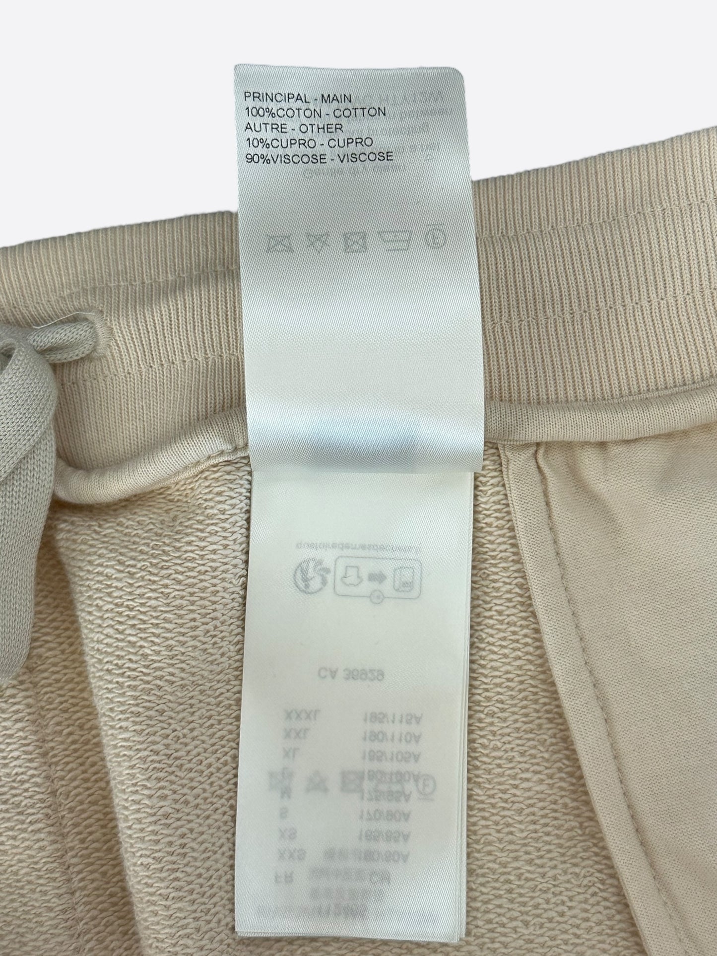 Louis Vuitton Beige & White Logo Shorts