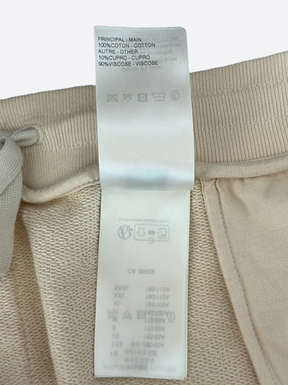 Louis Vuitton Beige & White Logo Shorts