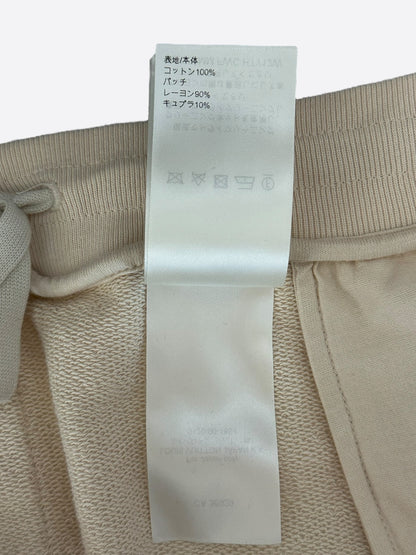 Louis Vuitton Beige & White Logo Shorts