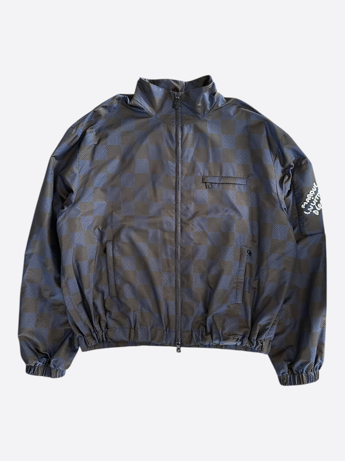 Louis Vuitton Black & Blue Damier Windbreaker