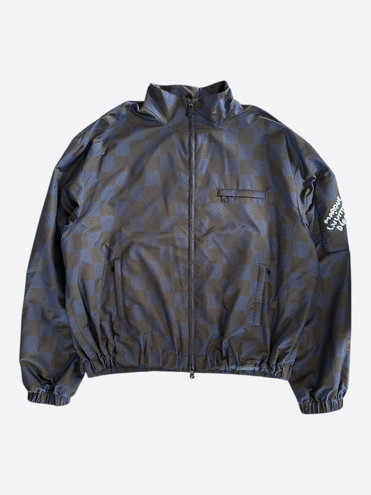 Louis Vuitton Black & Blue Damier Windbreaker