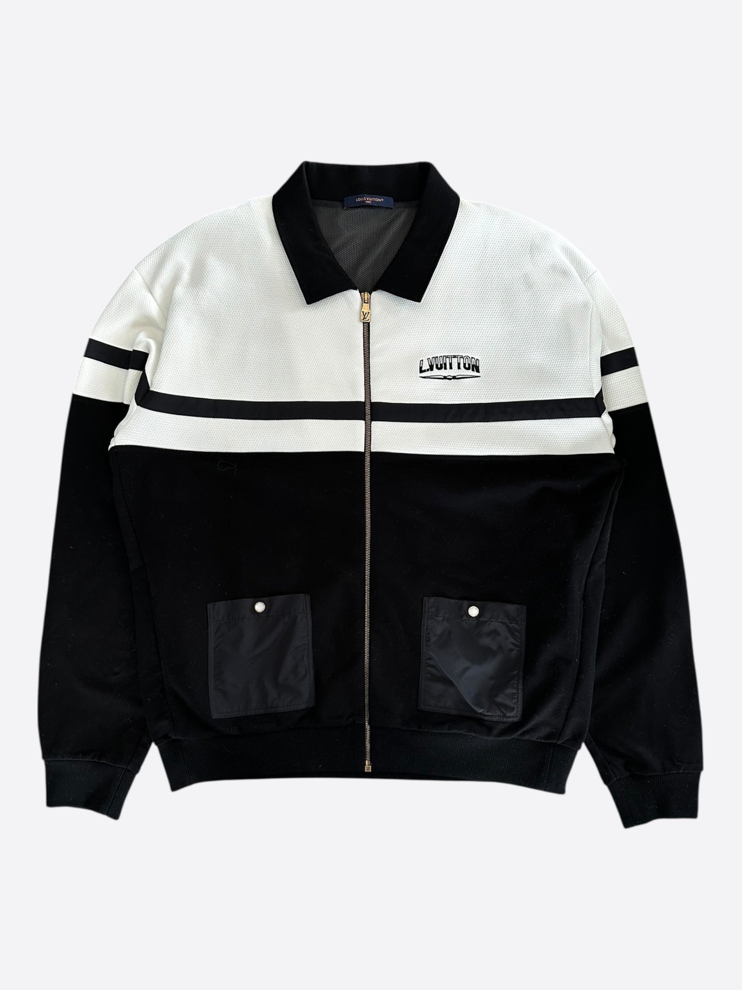 Louis Vuitton Black & White Hybrid Track Jacket