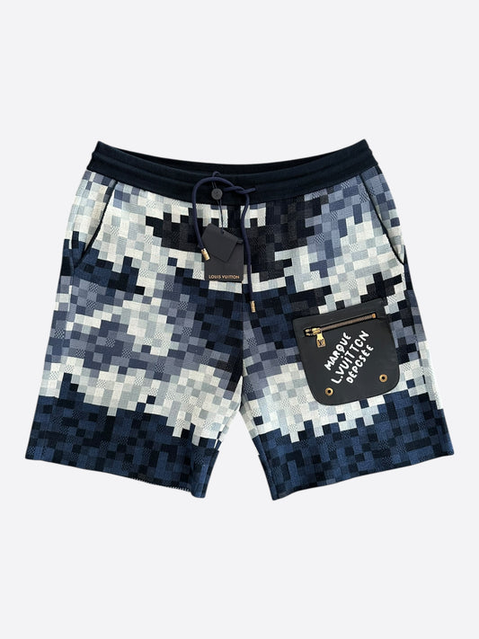 Louis Vuitton Blue Damoflage Shorts