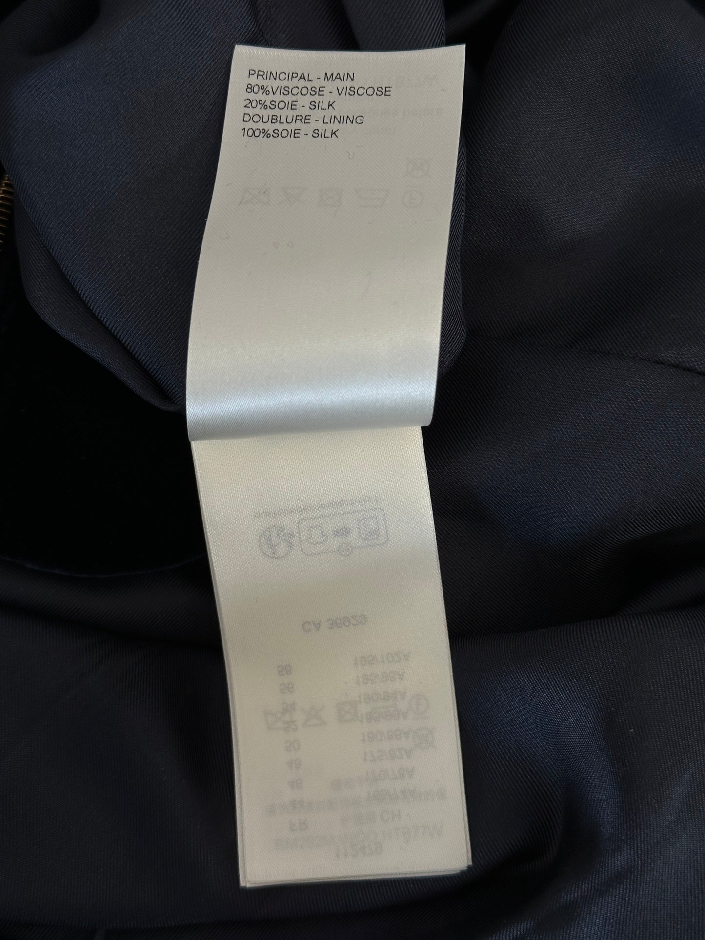 Louis Vuitton Navy Velvet Pearl Track Jacket