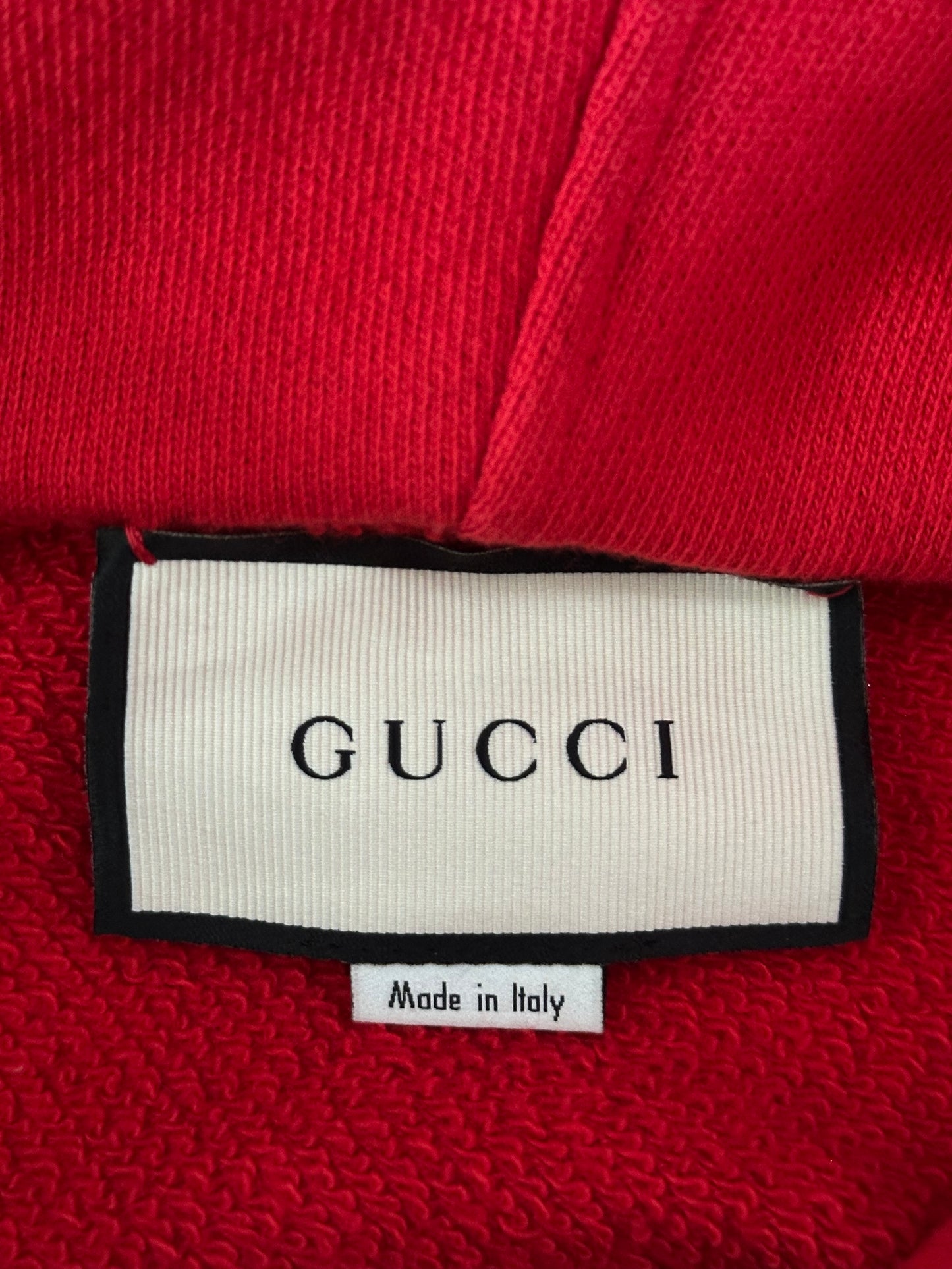 Gucci Red Dog Embroidered Hoodie