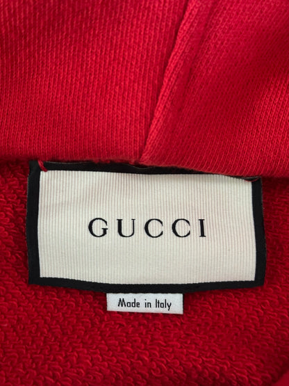 Gucci Red Dog Embroidered Hoodie