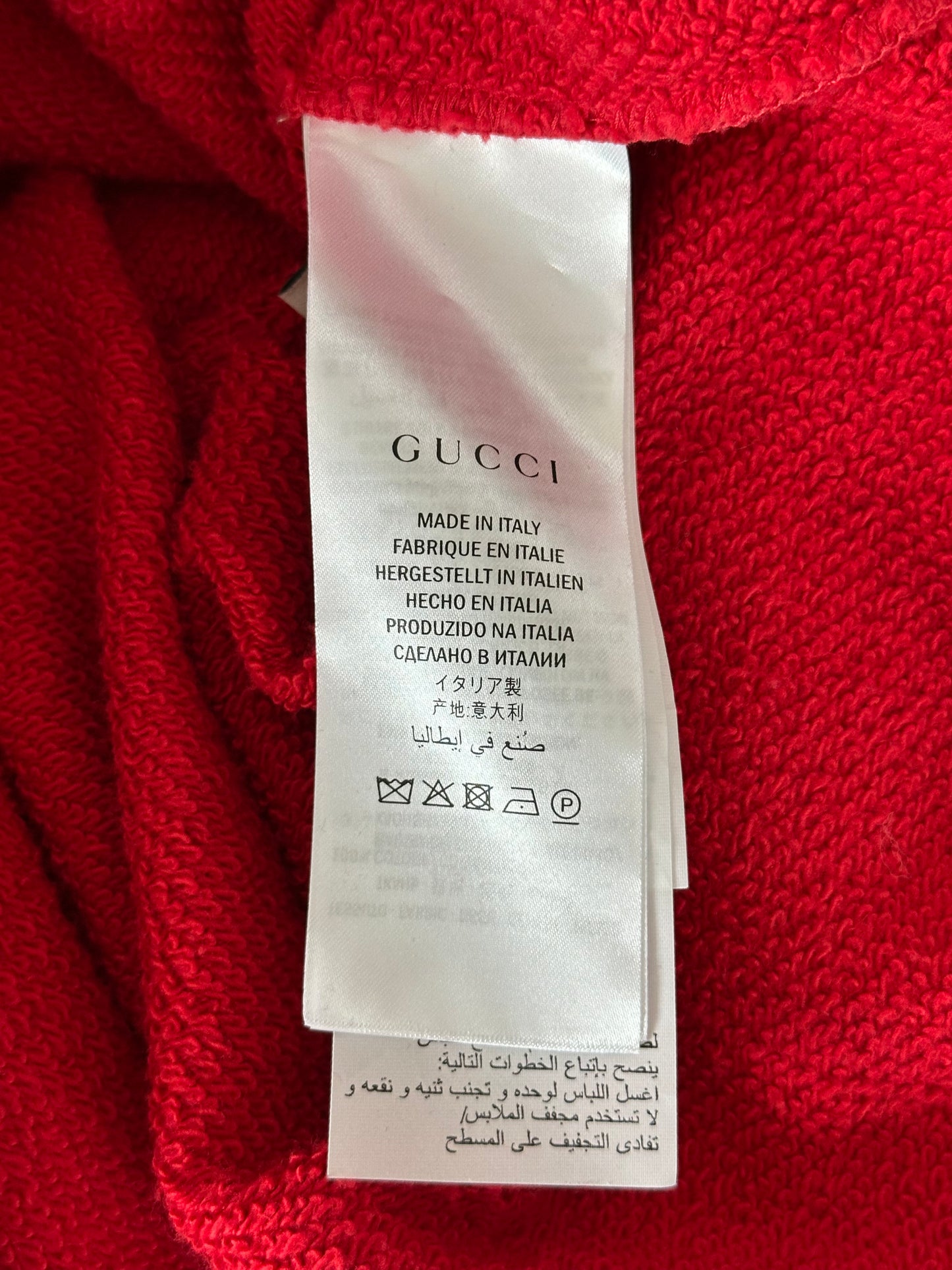 Gucci Red Dog Embroidered Hoodie