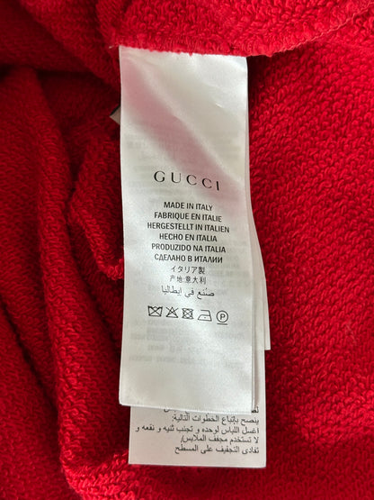 Gucci Red Dog Embroidered Hoodie