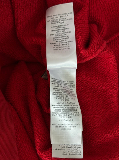 Gucci Red Dog Embroidered Hoodie