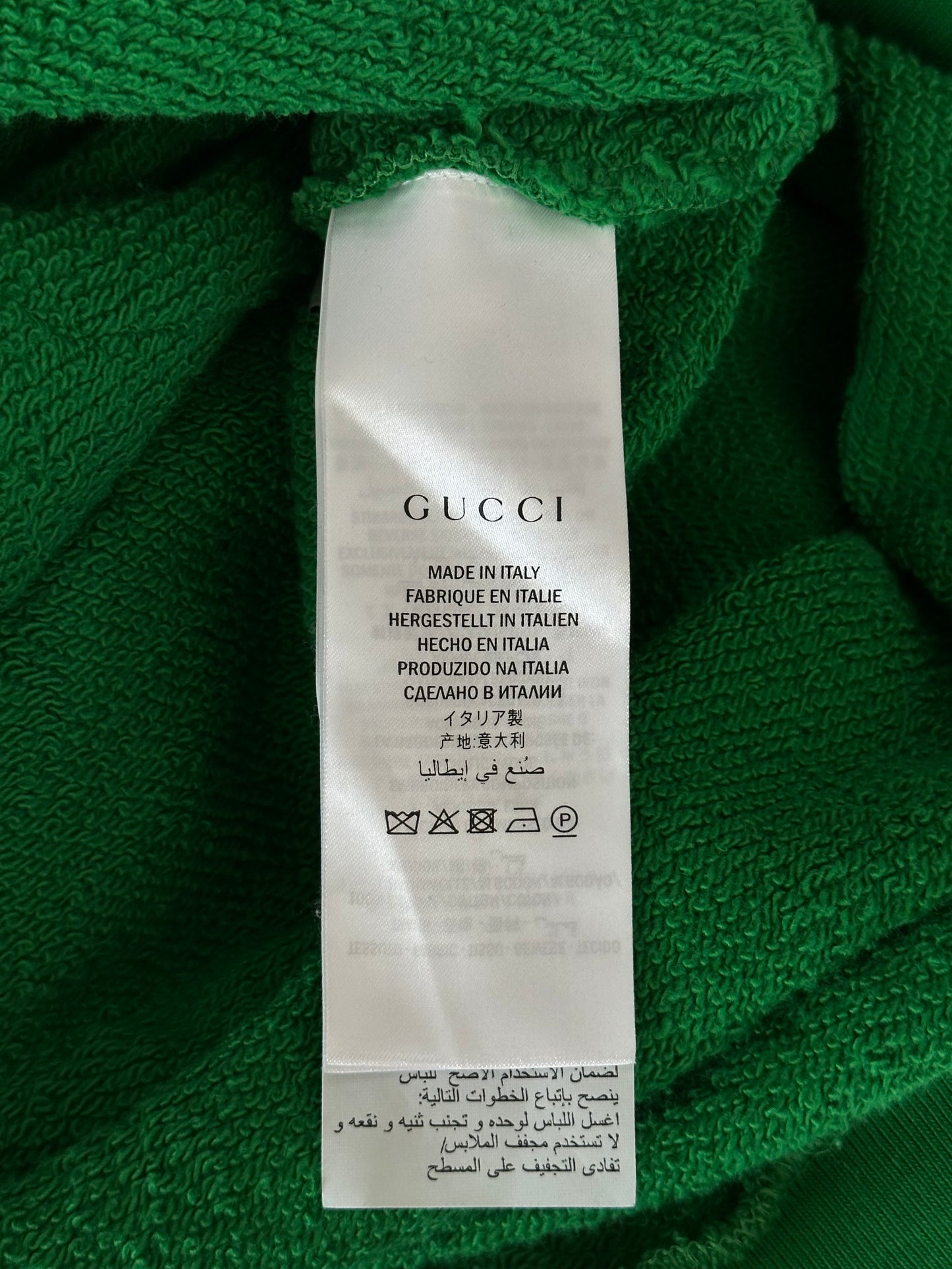 Gucci Green Dog Embroidered Hoodie
