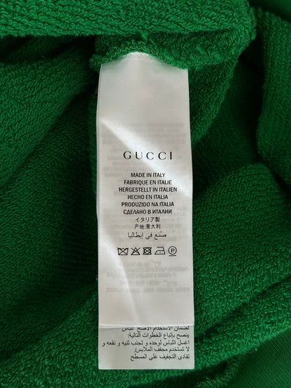 Gucci Green Dog Embroidered Hoodie