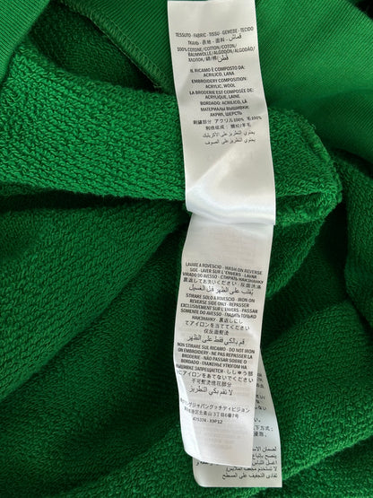 Gucci Green Dog Embroidered Hoodie