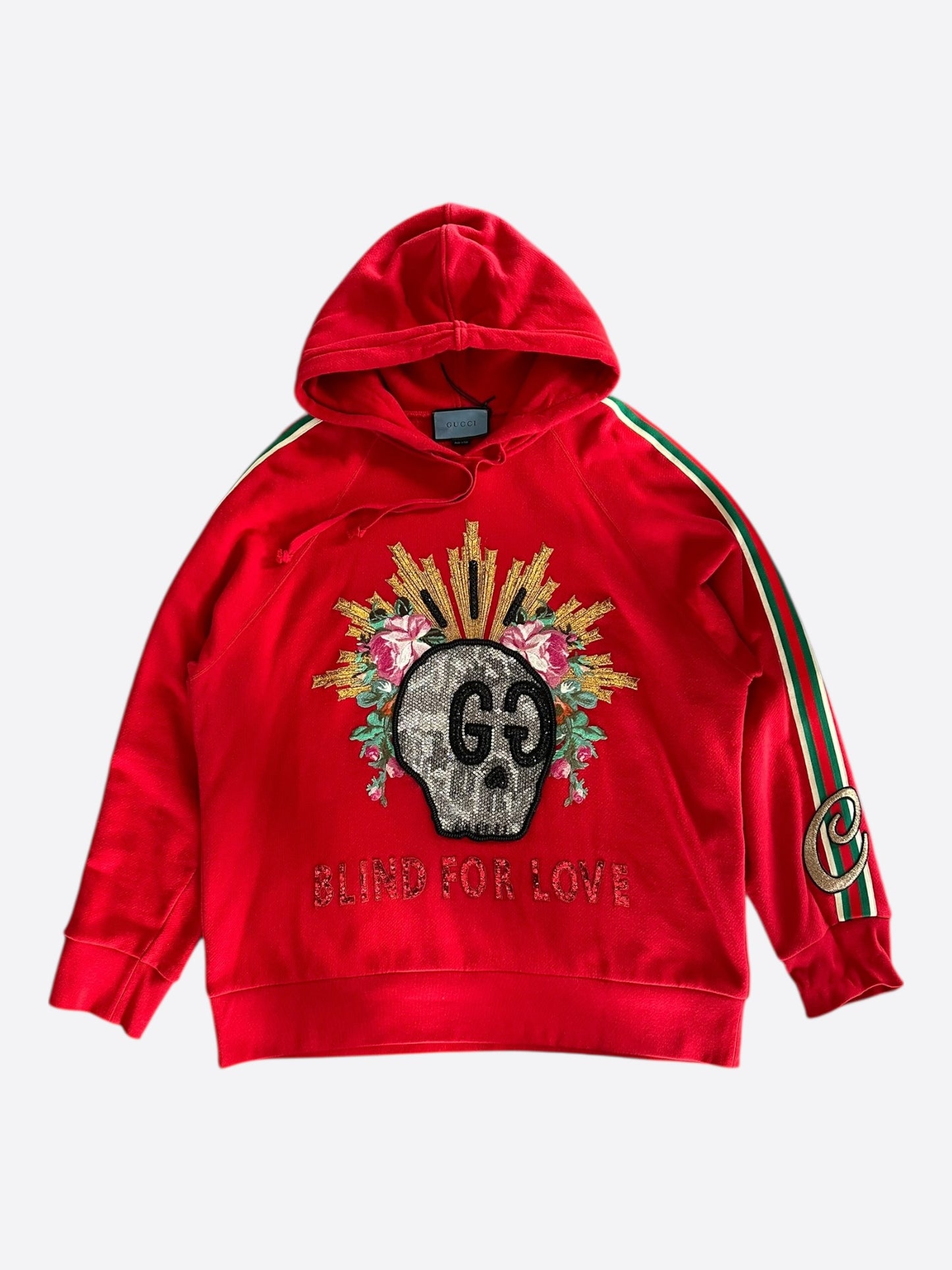 Gucci Red Sequin Blind For Love Hoodie