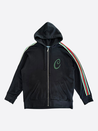 Gucci Black Sequin Blind For Love Skull Zip Up Hoodie