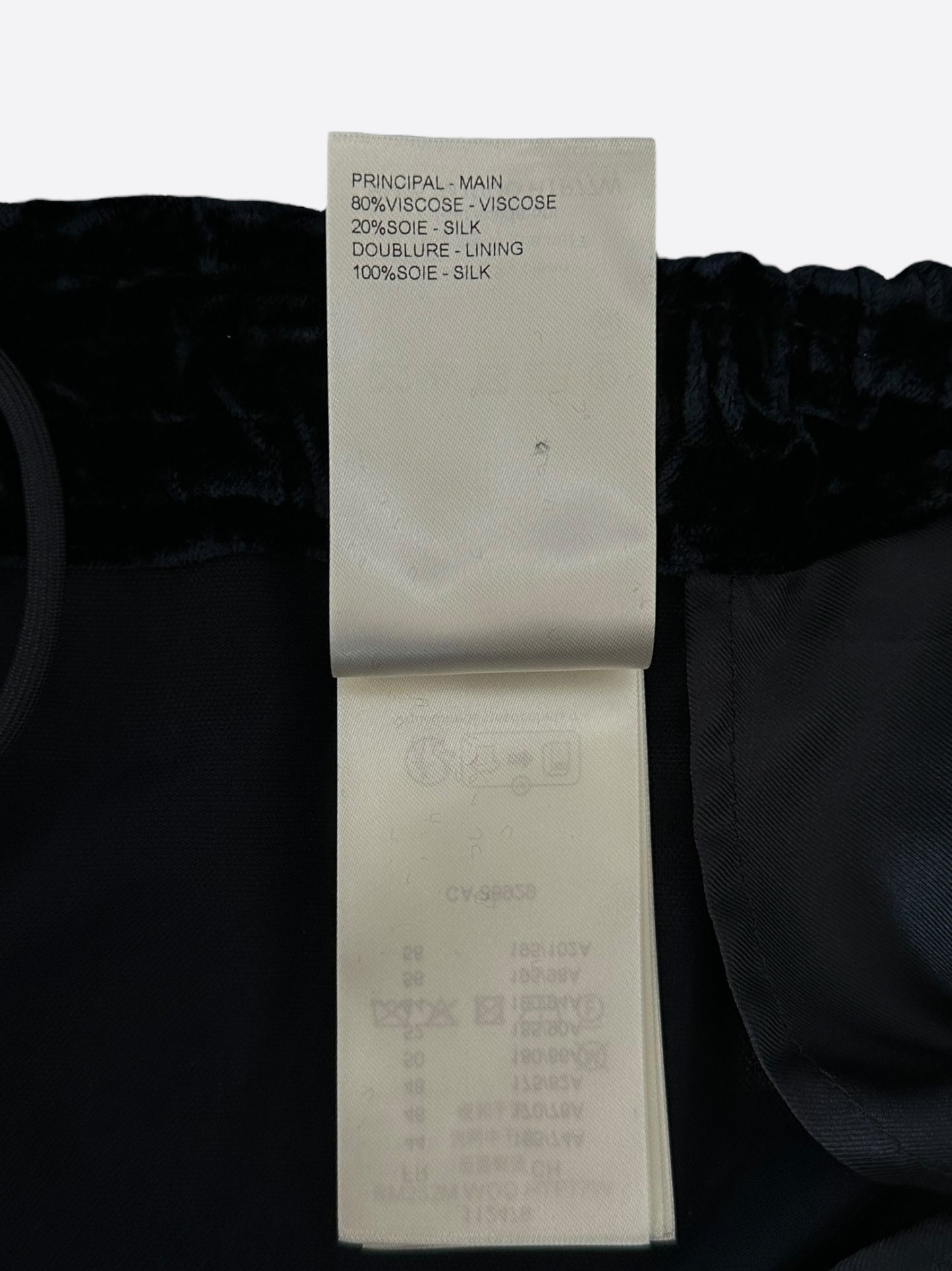 Louis Vuitton Navy Velvet Flared Track Pants