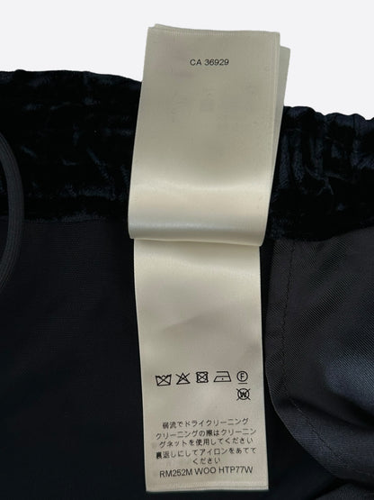 Louis Vuitton Navy Velvet Flared Track Pants