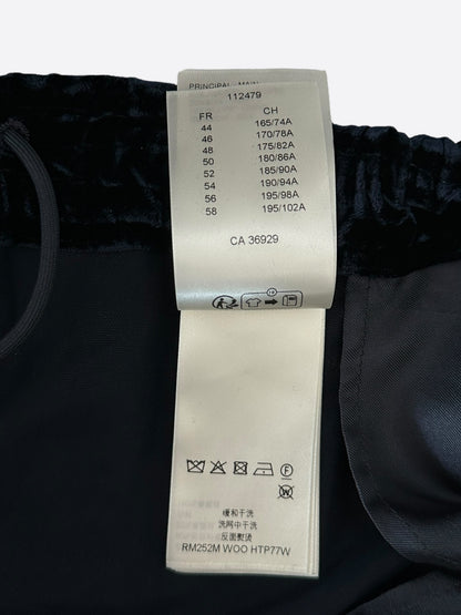 Louis Vuitton Navy Velvet Flared Track Pants