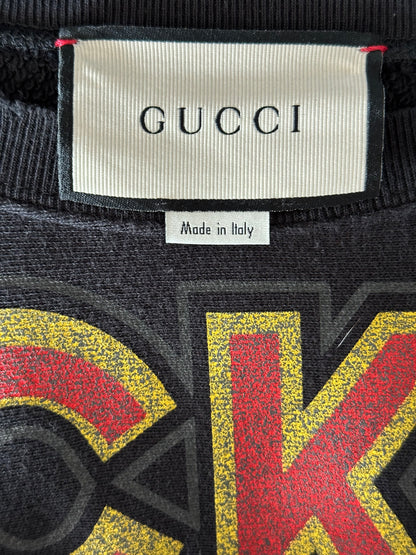 Gucci Black Black Cat logo Sweater