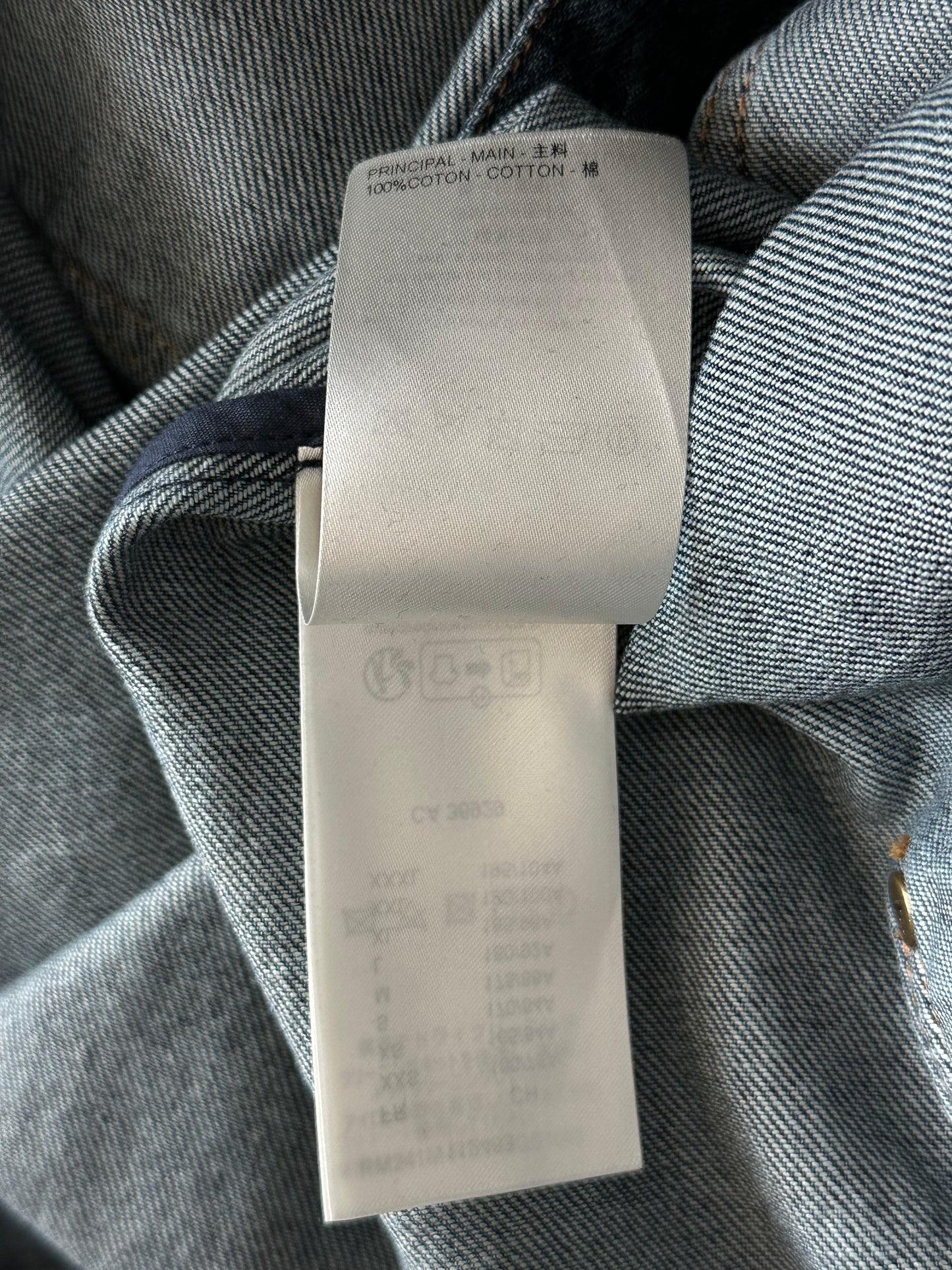 Louis Vuitton Blue Map Monogram Denim Button Up Shirt