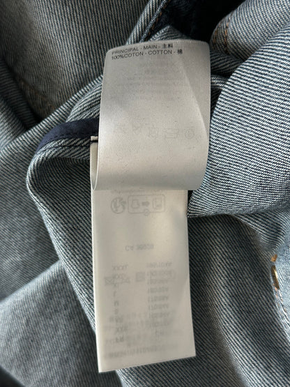 Louis Vuitton Blue Map Monogram Denim Button Up Shirt