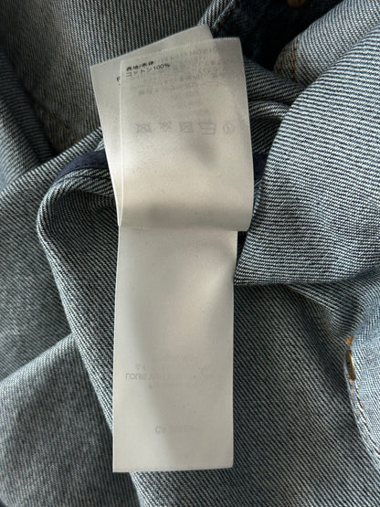 Louis Vuitton Blue Map Monogram Denim Button Up Shirt