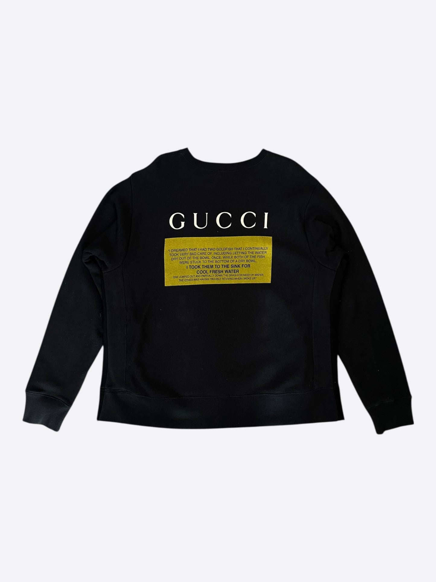 Gucci Black Black Cat logo Sweater