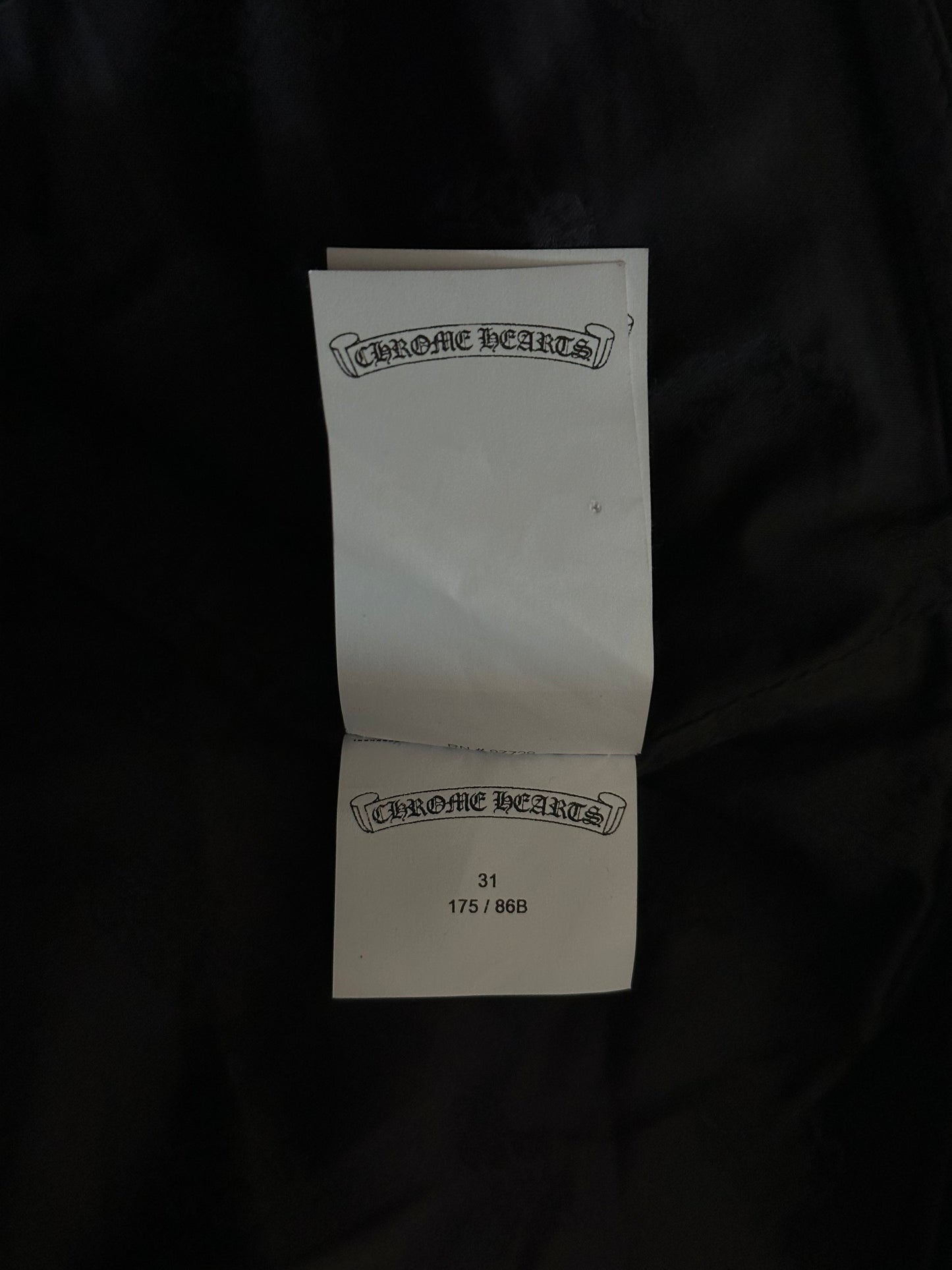 Chrome Hearts Black Leather Cross Patch Pants