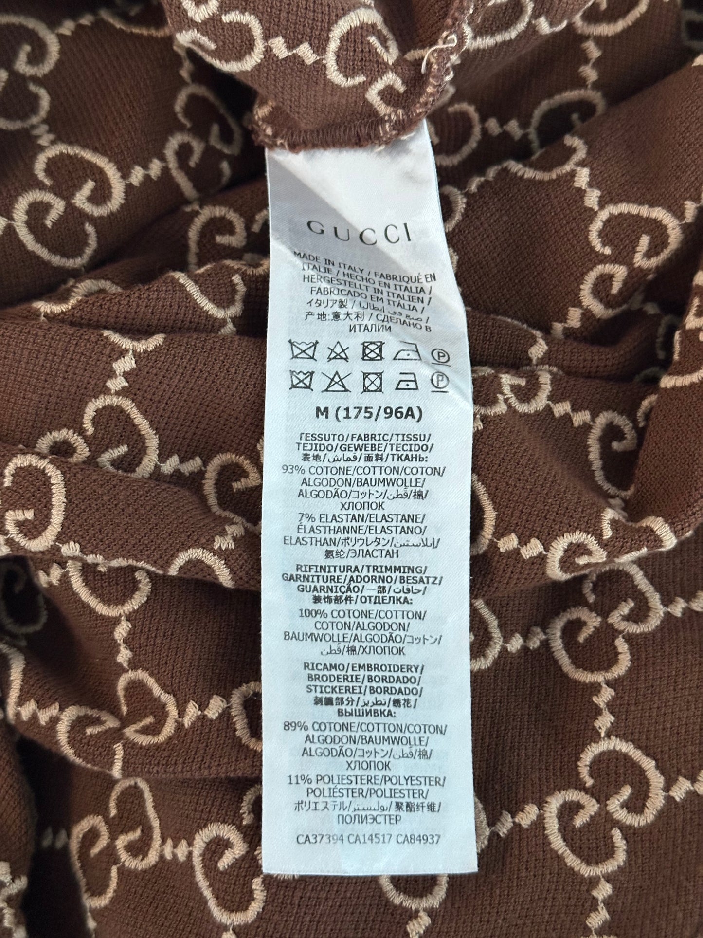 Gucci Brown & Tan GG Monogram Polo T-Shirt