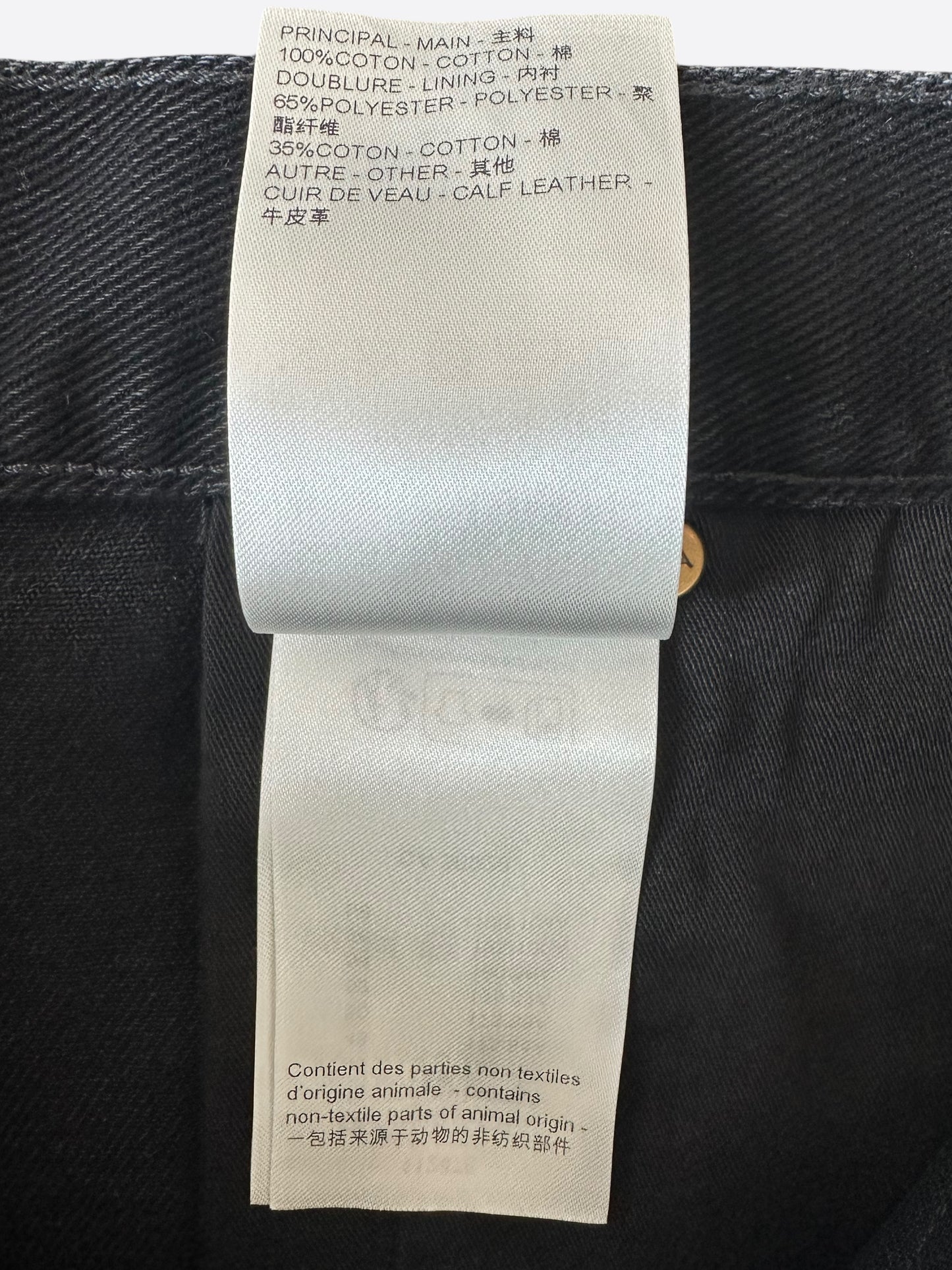 Louis Vuitton Washed Black Monogram Carpenter Shorts