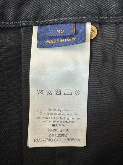Louis Vuitton Washed Black Monogram Carpenter Shorts